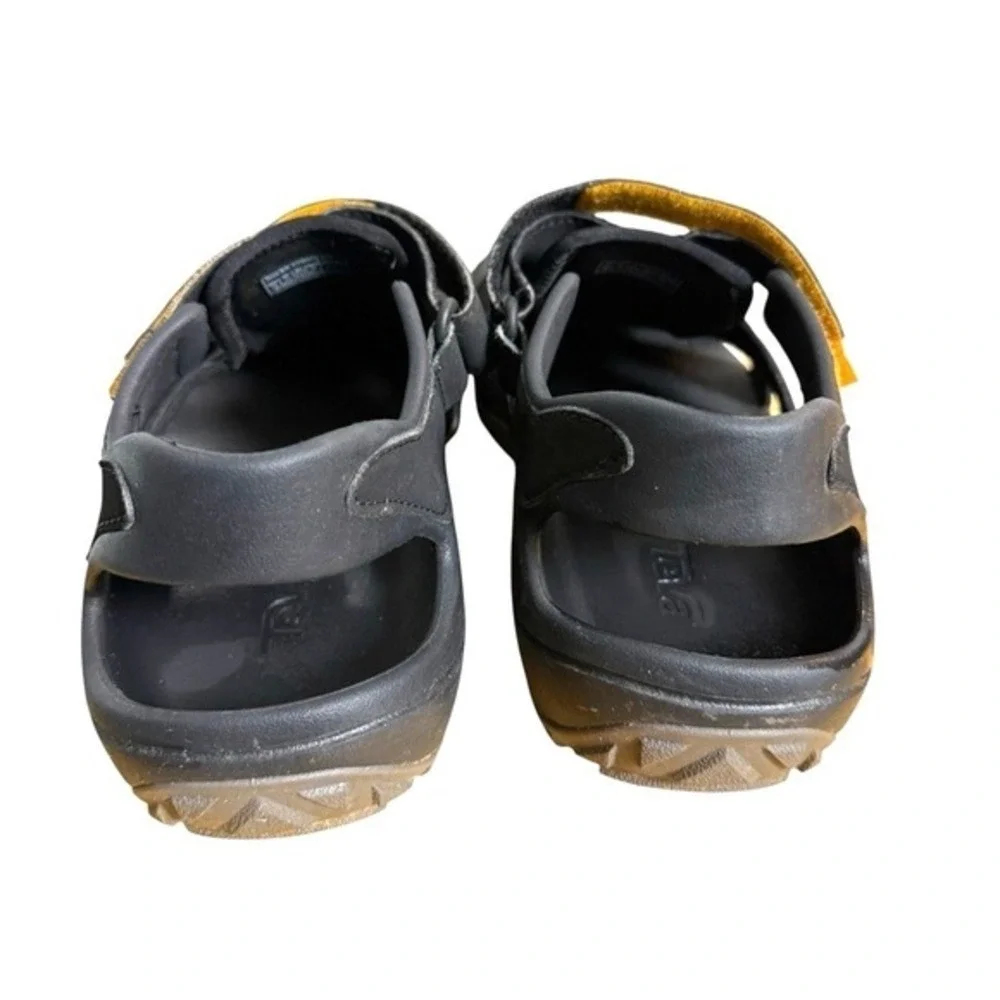 Teva Flintwood Mens 12 Pre-Owned Hiking Water Shoes Black Yellow 1118941 Sandals